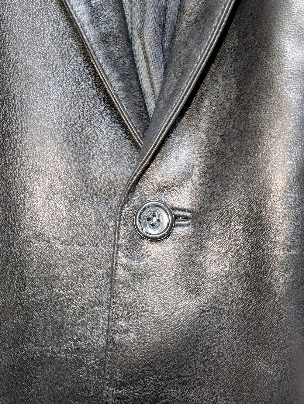 Vintage 90's Men's Scully Black Leather Western Jacket Blazer Men's size 44